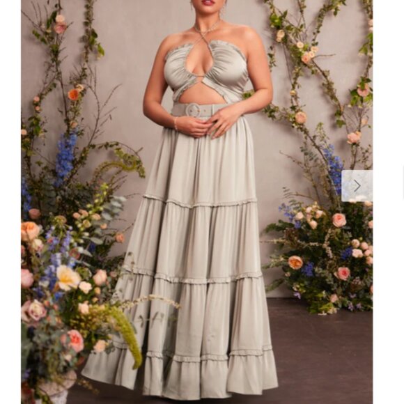 NWOT V Chapman Penelope Dress, Sage, 4 - Picture 6 of 7